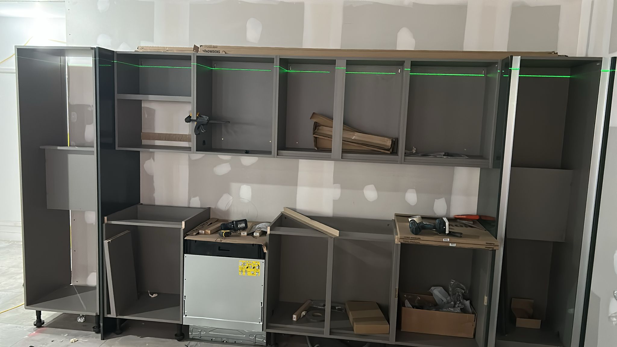 Bespoke tea point cabinetry installation